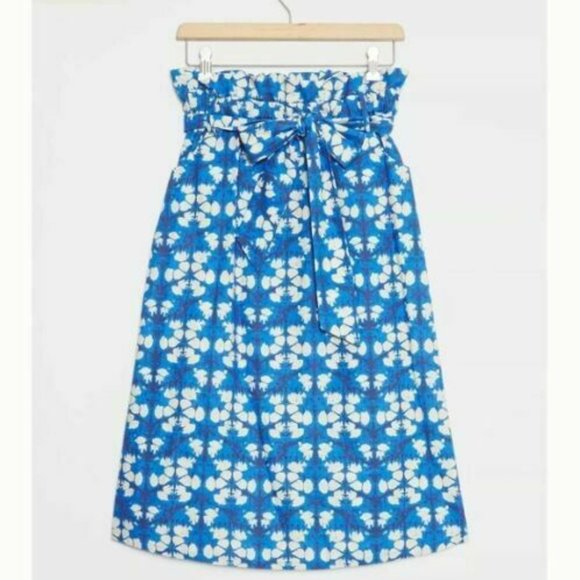 Anthropologie Lanai Midi Skirt Floral Size L Petit - Picture 1 of 4